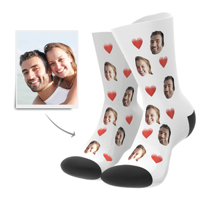 Custom Heart Socks - GesichtSocken