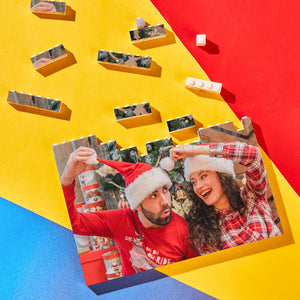 Personalisierter Baustein Puzzle Fotoziegel Doppelseitiger Fotorahmen - MadeMineDE