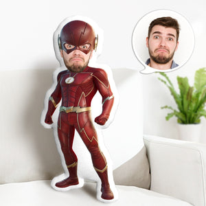 Benutzerdefinierte Flash-Puppe Kundenspezifisches Gesichtskissen Personalisiertes Fotokissen Superhelden-Geschenke