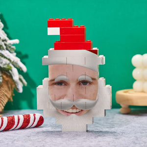 Weihnachtsmann-gebäude-ziegel-kundenspezifisches Gesicht-foto-block-weihnachtsgeschenk-verzierung - MadeMineDE
